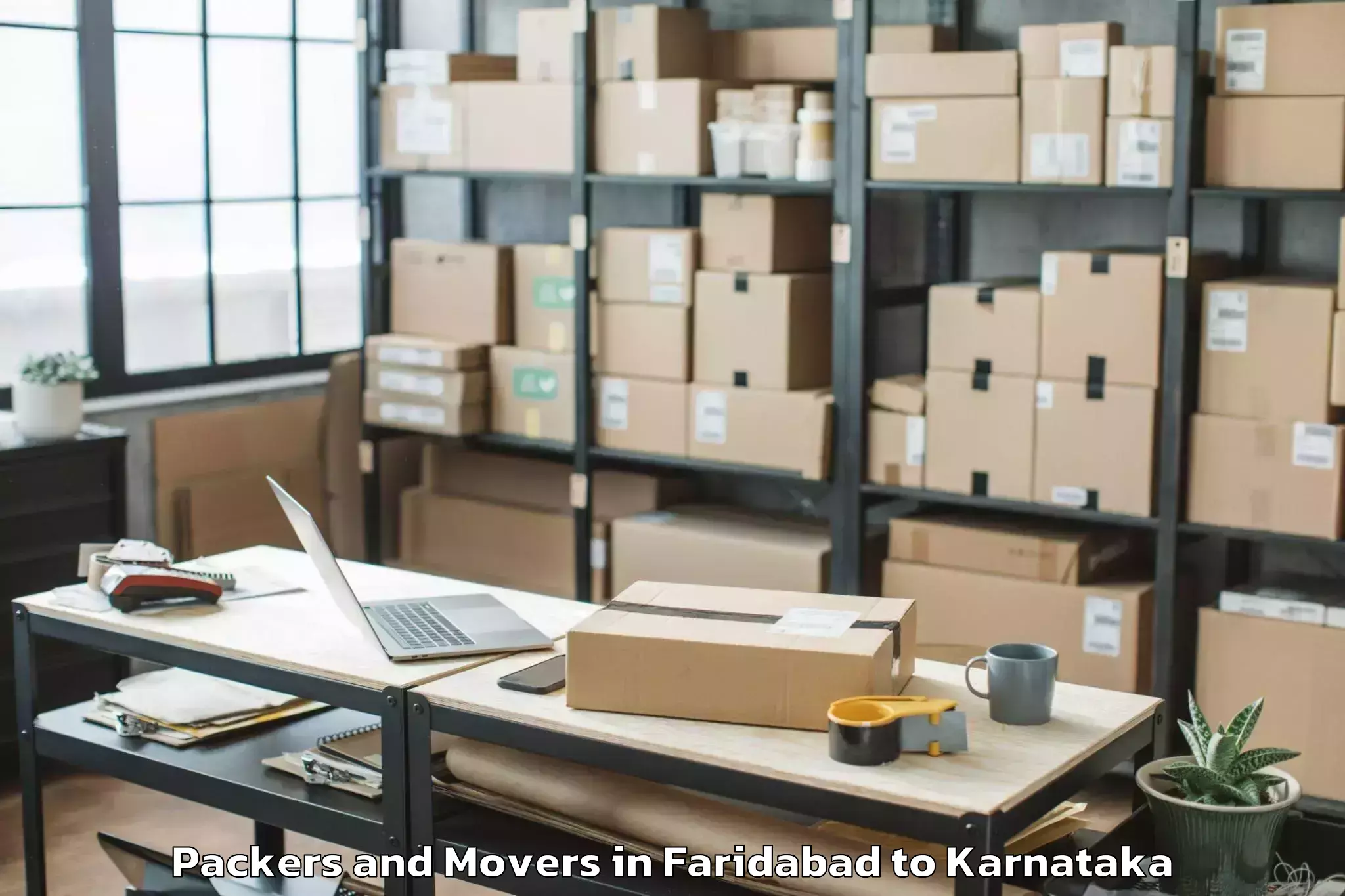 Quality Faridabad to Munuvalli Packers And Movers